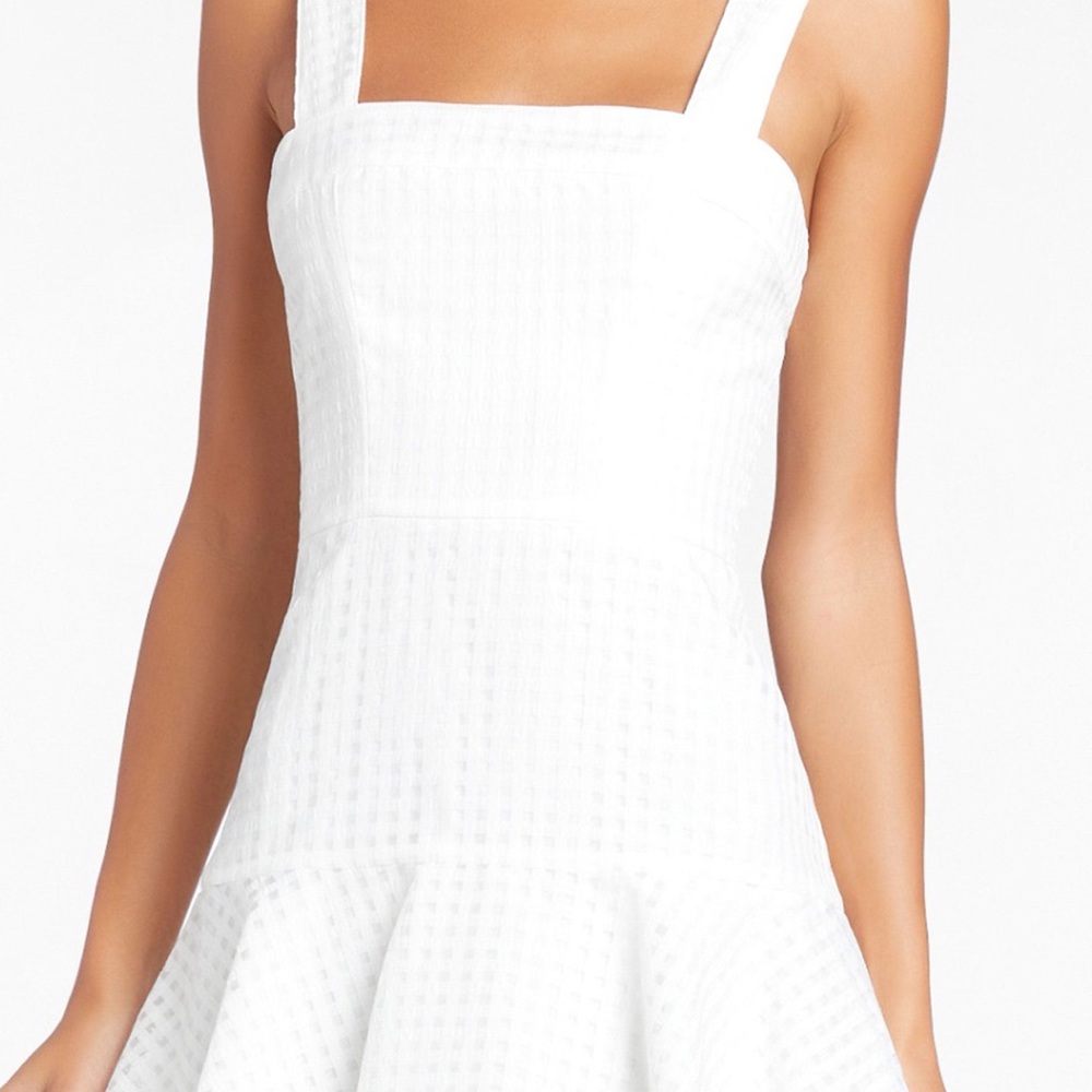 Amanda Uprichard ANNALISE MINI DRESS IN GINGHAM ORGANZA